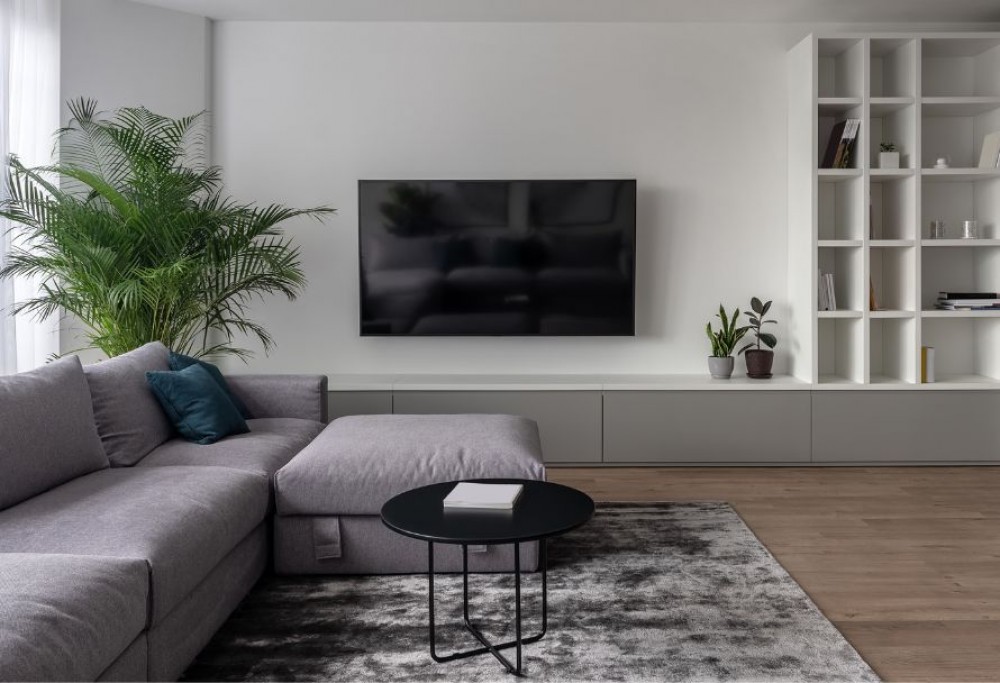 TV stěna v obývacím pokoji 