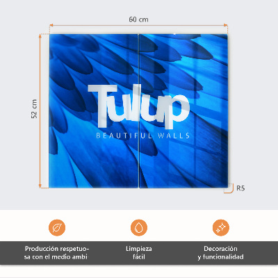 Krájecí prkénko skleněné Tulipány na pozadí zelených listů