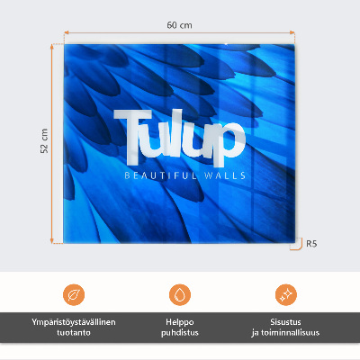 Krájecí prkénko skleněné Tulipány na pozadí zelených listů