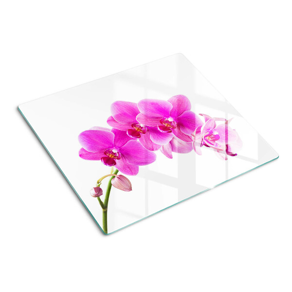 Skleněná deska do kuchyně Orchideje v odstínech růžové
