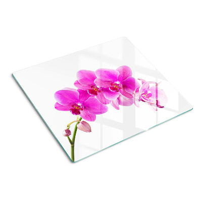Skleněná deska do kuchyně Orchideje v odstínech růžové