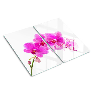 Skleněná deska do kuchyně Orchideje v odstínech růžové