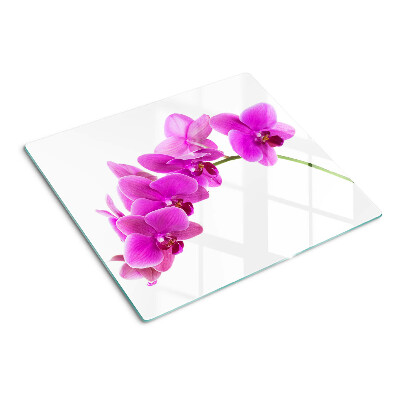 Skleněná deska do kuchyně Květy orchidejí v odstínech růžové