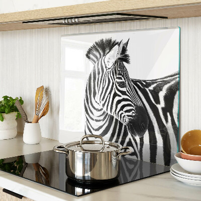 Skleněná deska do kuchyně Zebra v černých a bílých pruzích