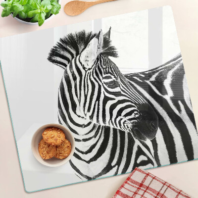 Skleněná deska do kuchyně Zebra v černých a bílých pruzích