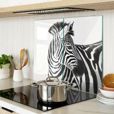 Skleněná deska do kuchyně Zebra v černých a bílých pruzích
