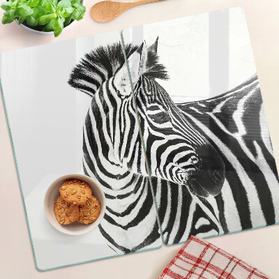Skleněná deska do kuchyně Zebra v černých a bílých pruzích
