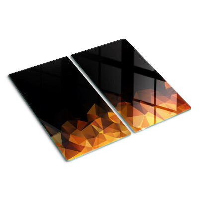 Krájecí prkénko skleněné Hořící oheň v geometrickém stylu