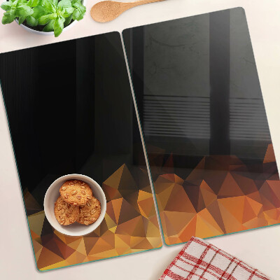 Krájecí prkénko skleněné Hořící oheň v geometrickém stylu