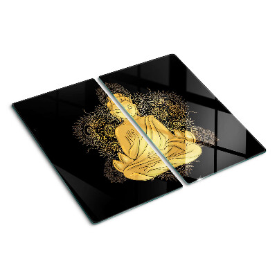 Skleněná krájecí deska Buddha v meditaci