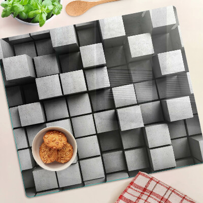 Skleněná krájecí deska Geometrické vzory v odstínech šedé