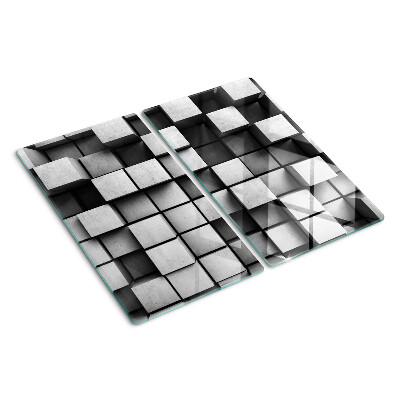 Skleněná krájecí deska Geometrické vzory v odstínech šedé