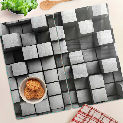 Skleněná krájecí deska Geometrické vzory v odstínech šedé
