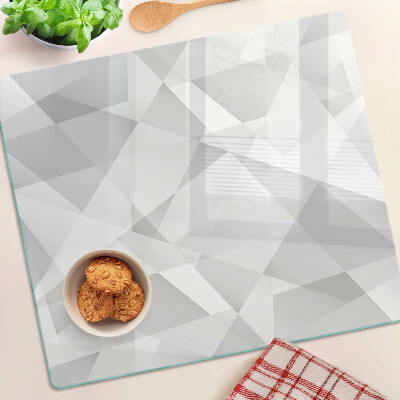 Skleněná krájecí deska Geometrie v odstínech šedé