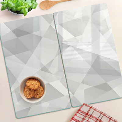 Skleněná krájecí deska Geometrie v odstínech šedé