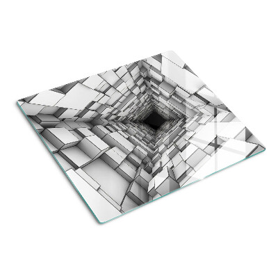 Krájecí prkénko skleněné 3D krychlové bludiště