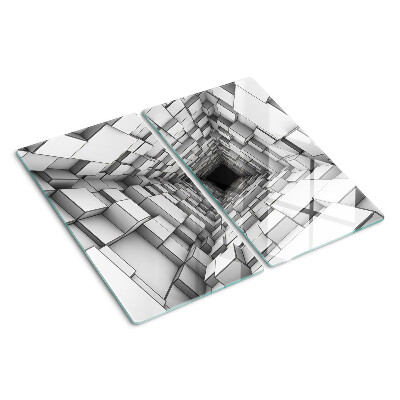Krájecí prkénko skleněné 3D krychlové bludiště