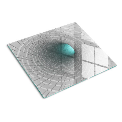 Skleněná deska do kuchyně 3D tunel s efektem hloubky