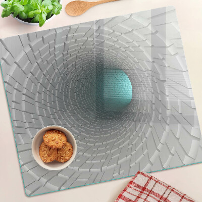 Skleněná deska do kuchyně 3D tunel s efektem hloubky
