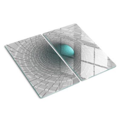 Skleněná deska do kuchyně 3D tunel s efektem hloubky