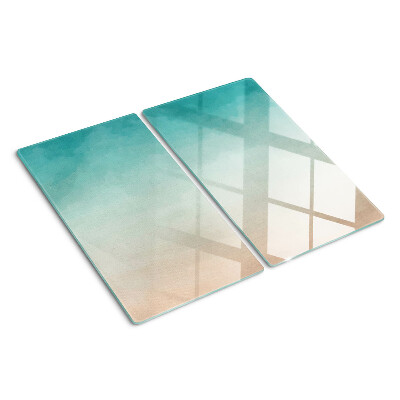 Skleněná deska do kuchyně Modrý a oranžový gradient