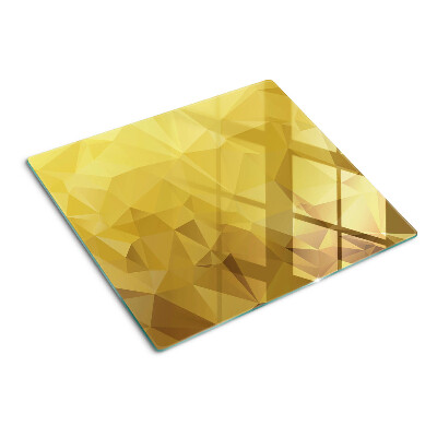 Krájecí prkénko skleněné Geometrie ve zlatých odstínech