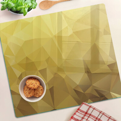 Krájecí prkénko skleněné Geometrie ve zlatých odstínech