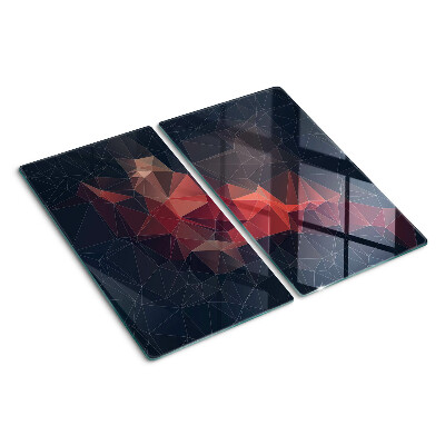 Krájecí prkénko skleněné Abstraktní geometrie v odstínech červené