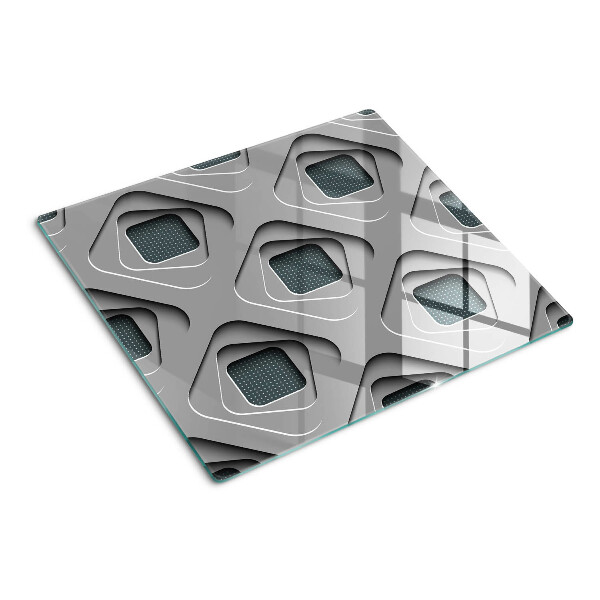 Skleněná krájecí deska Geometrické vzory v odstínech šedé
