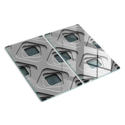 Skleněná krájecí deska Geometrické vzory v odstínech šedé