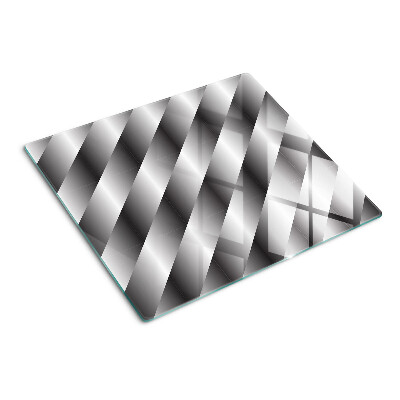 Krájecí prkénko skleněné Geometrické vzory v odstínech šedé