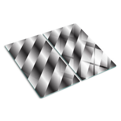 Krájecí prkénko skleněné Geometrické vzory v odstínech šedé