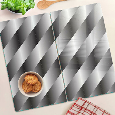 Krájecí prkénko skleněné Geometrické vzory v odstínech šedé