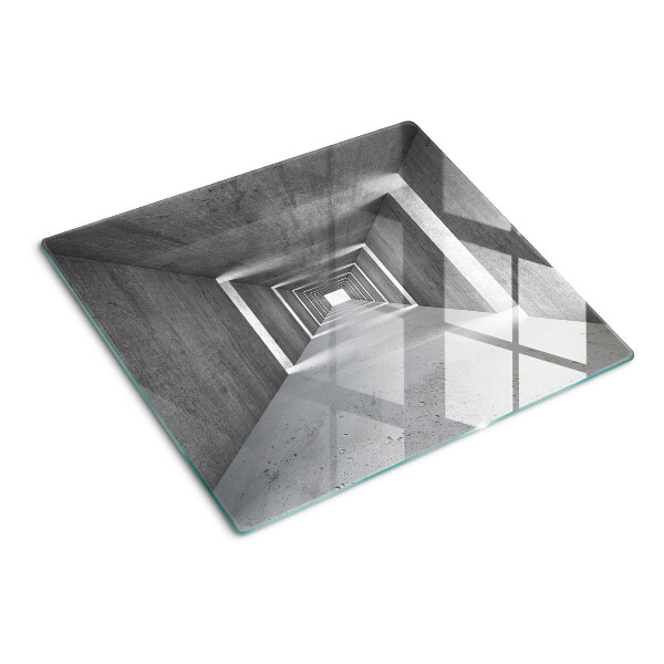 Krájecí prkénko skleněné Architektonický tunel v odstínech šedé