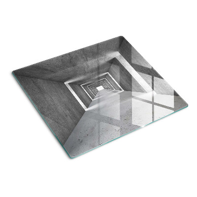 Krájecí prkénko skleněné Architektonický tunel v odstínech šedé