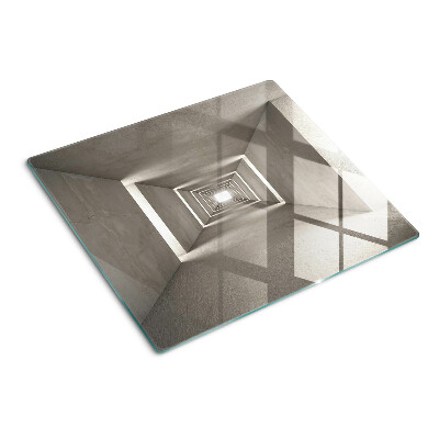 Skleněná deska do kuchyně Geometrický interiér s efektem hloubky