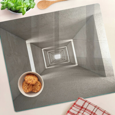 Skleněná deska do kuchyně Geometrický interiér s efektem hloubky