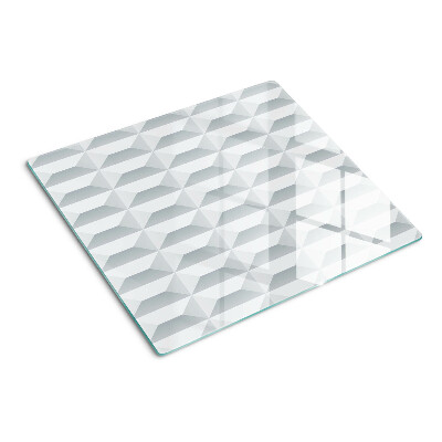 Skleněná krájecí deska 3D geometrie krychle