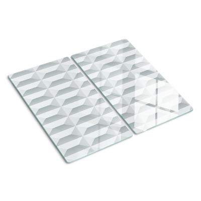 Skleněná krájecí deska 3D geometrie krychle