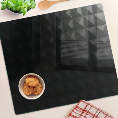 Krájecí prkénko skleněné Geometrické vzory v odstínech černé