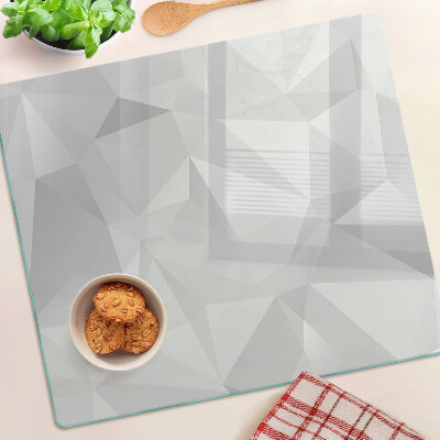 Skleněná deska do kuchyně Geometrie v odstínech šedé
