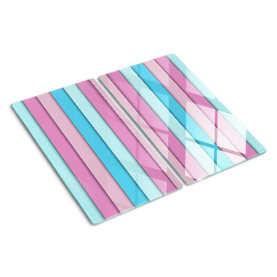 Skleněná krájecí deska Geometrie v pastelových barvách