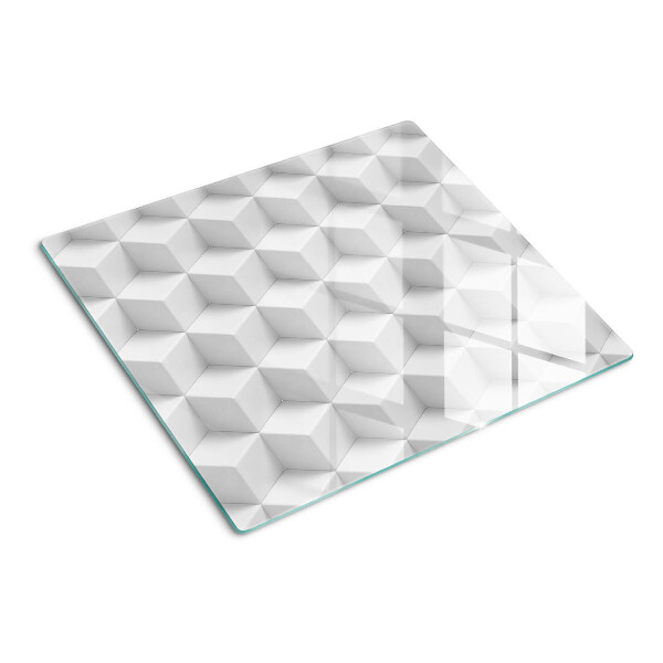 Skleněná deska do kuchyně 3D šestihranný vzor
