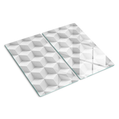 Skleněná deska do kuchyně 3D šestihranný vzor