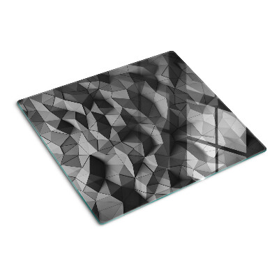 Skleněná deska do kuchyně Abstraktní geometrický vzor v odstínech šedé