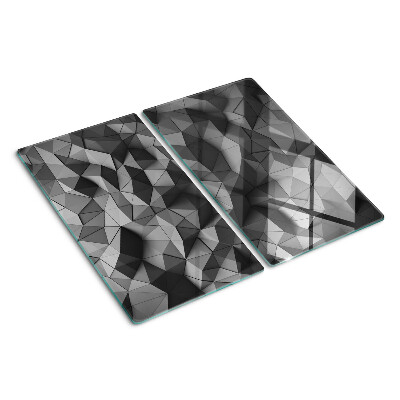 Skleněná deska do kuchyně Abstraktní geometrický vzor v odstínech šedé