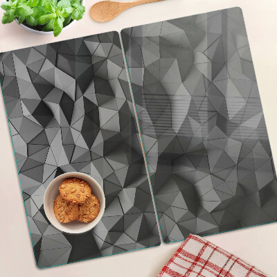 Skleněná deska do kuchyně Abstraktní geometrický vzor v odstínech šedé