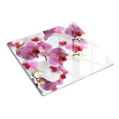 Skleněná deska do kuchyně Orchideje před oknem