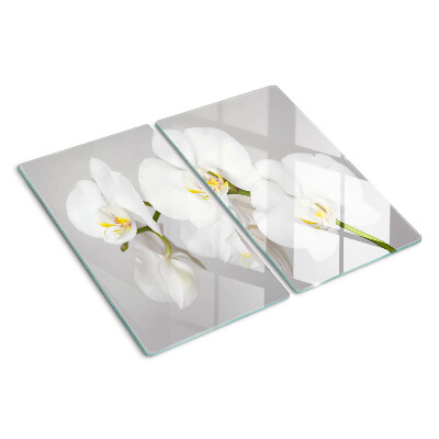 Krájecí prkénko skleněné Orchideje na zrcadlovém pozadí