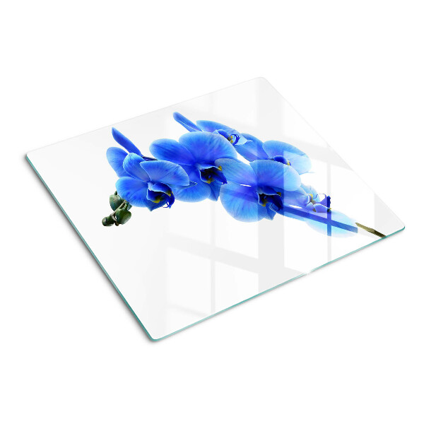 Skleněná krájecí deska Modré orchideje